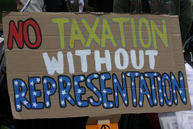 So, why am I talking about this?''No taxation without representation''The US political system is broken.For many Americans, they aren't represented.Their vote doesn't matter.They can't choose their representatives.They don't have a voice.