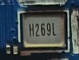 and what I'm assuming is the oscillator is labeled H269L. No results.