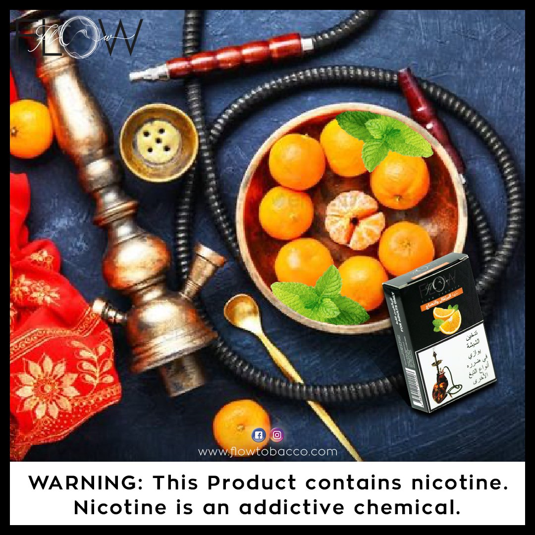flowtobacco's tweet photo. Get ready for a super dooper gift hamper from #flowtobacco coming soon.  Until then enjoy our #OrangeMint flavor rich in juiciest flavor with a mint. 

#flowexperience #narguileiras #narguile #flowherbal #history #realhubblybubbly #hookaholics    #shish #gifthamper https://t.co/Oe8HtfoYqx