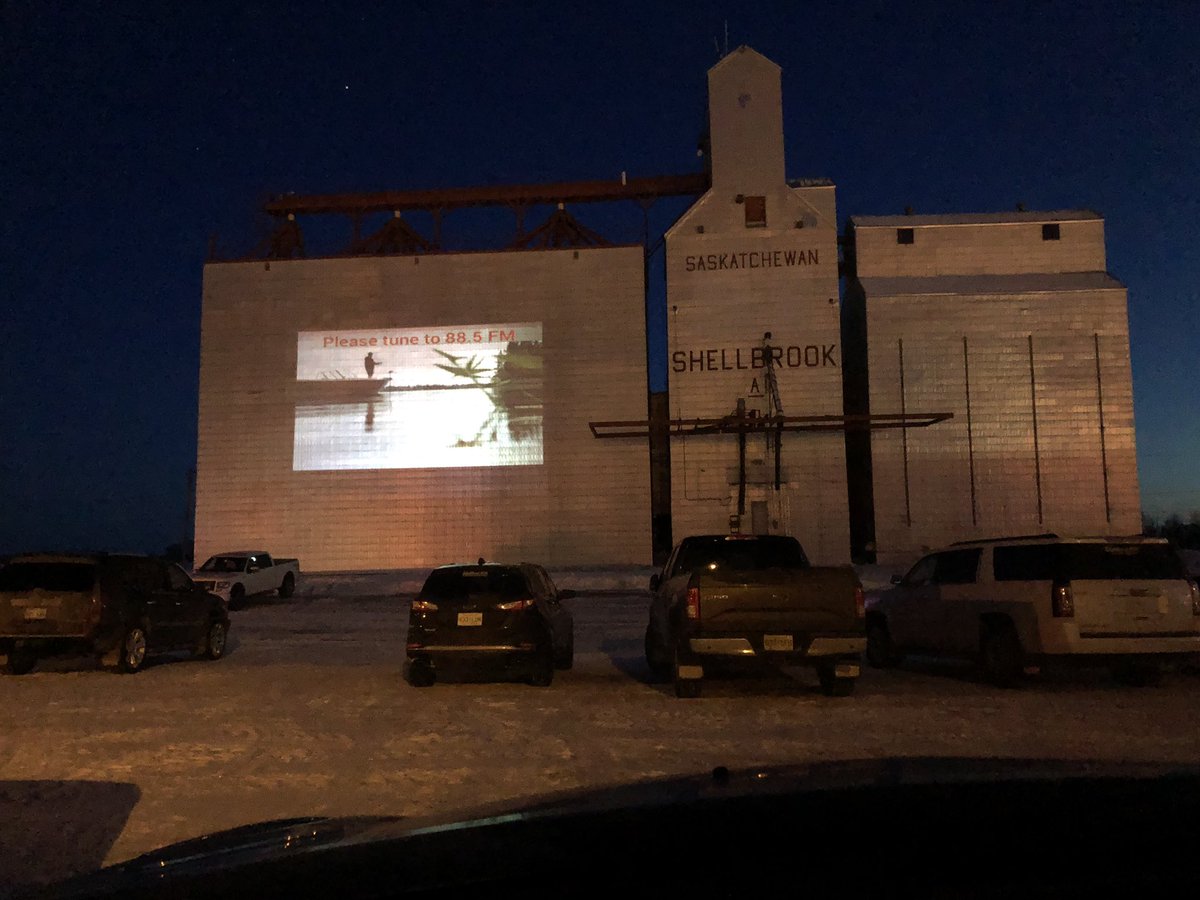 Movie night at #ShellbrookWinterFestival #onlyinSaskatchewan