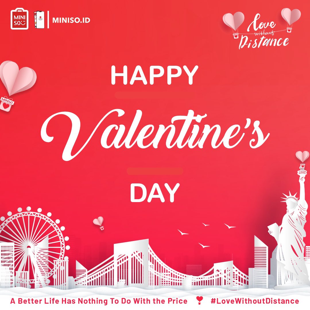 MinisoIndonesia's tweet photo. Happy Valentine’s Day to our dearest Miniso Friends! 💖
Bagaimana Valentine’s Day-mu di tahun ini? Cerita yuk di kolom komentar!
Let’s spread the love all around us! #LoveWithoutDistance https://t.co/y4RDH9CpNI