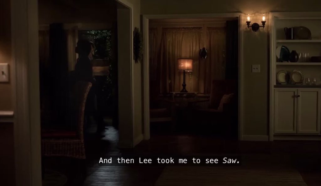 Here’s where things get interestingMr SOB took Meg to see Saw, and as  @Sanoiro pointed out to me Saw literally has a severed hand on the movie posterPerhaps more reason Meg might want to cut off Mr SOB’s hand if she is in fact the killer