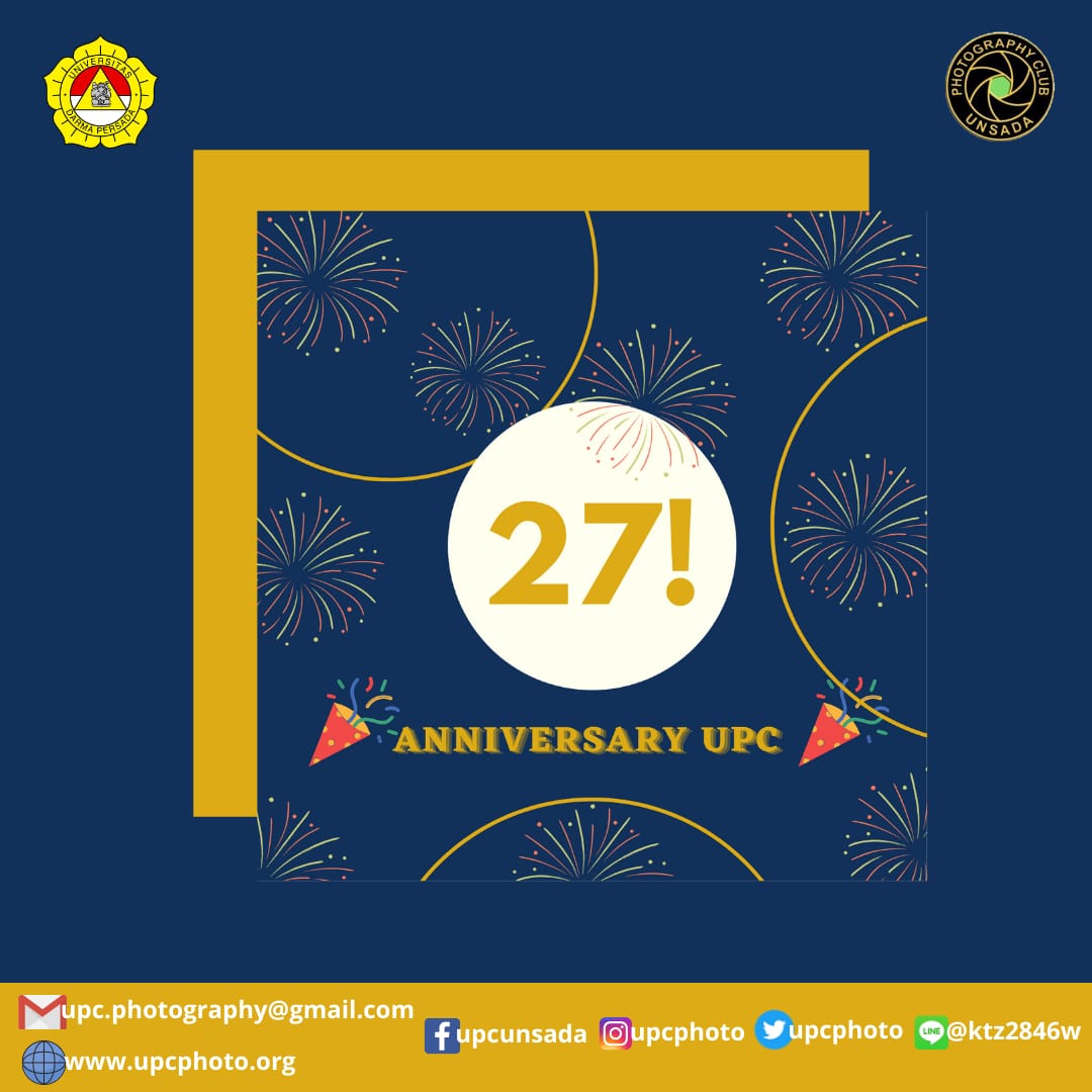 UpcPhoto's tweet photo. HAPPY BIRTHDAY UPC, di tanggal 12 Februari 2021 ini UPC memasuki usia yang ke 27-tahun. semoga semakin jaya hingga ketahun tahun selanjutnya.🥳✨
-
-
-
#unsada #unsadaphotographyclub #upcphoto #upcberanimotret https://t.co/5kIOjBrGtb