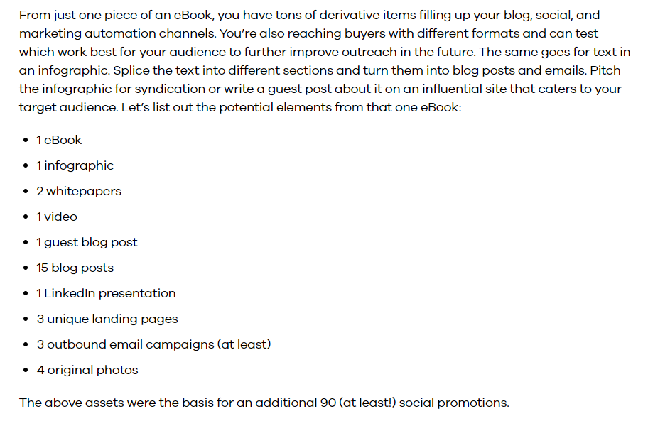 6. Create Pillar Content, and micro-cut them.This is how Gary Vee does it, on his YouTube channel. You can look up the Gary Vee Distribution model. The latter was for Article (type-ish).