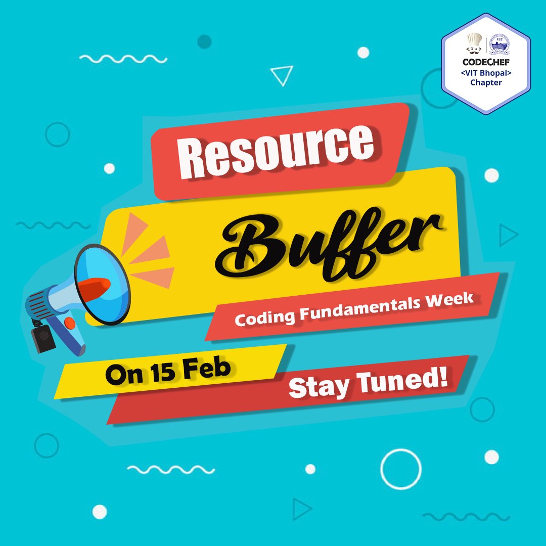 codechefvitb's tweet image. Hey all , we&apos;re starting with Resource Buffer tomorrow!
So, codify your week by acing the fundamentals 
💯👊
See ya tomorrow!
#Coding #CodeChef