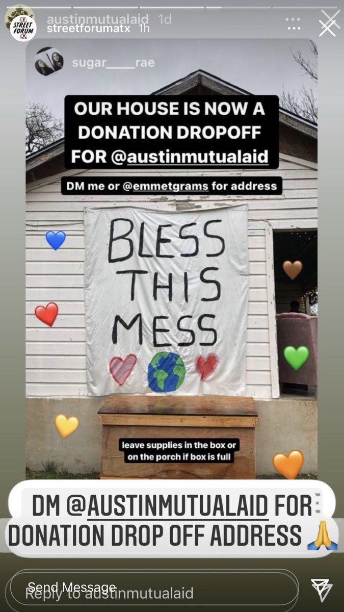 also if you have socks, anything that can be layered, or winter clothes that you’ve outgrown/don’t need this is the time to donate them - these are local orgs for Austinites  https://twitter.com/onlybohn/status/1360789396568563713