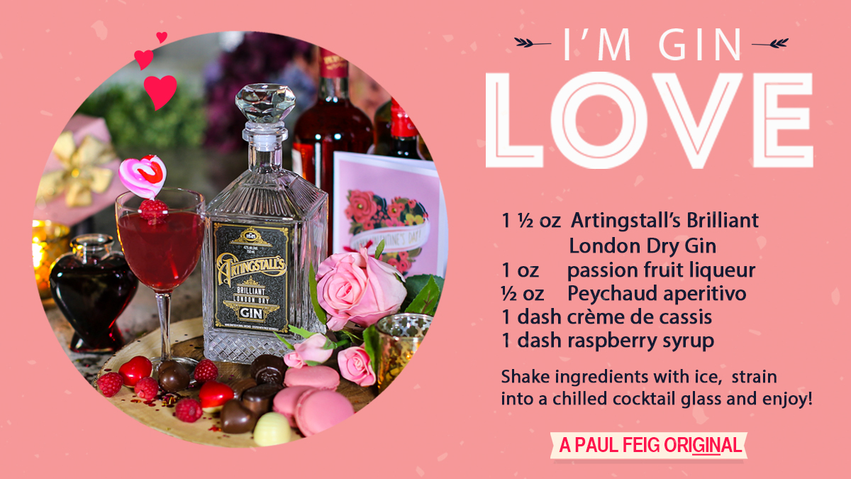 This new cocktail created by <a href="/PaulFeig/">Paul Feig</a> is perfect for a gintimate evening with your sweetheart.

#StayInDrinkGin #ValentinesCocktail  #Gin
