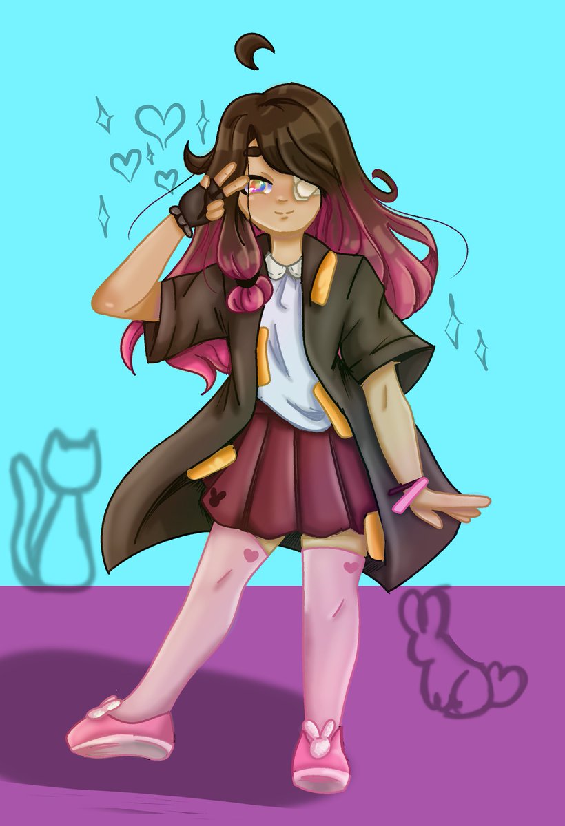 YukaRyoko2's tweet photo. A no se que poner XDDDD.
Es un oc mío ,es en plan Hija de @IBunny259 y mía (aclarar que solo somos amigas xdd ,me pidió hacer hijos de juego ,para reforzar la amistad Jakakkdnbxnz) 
Se llama Asa , tiene 5 años aún que parezca de más ,es como combinación de los dos oc. https://t.co/f0GYmGsdQI