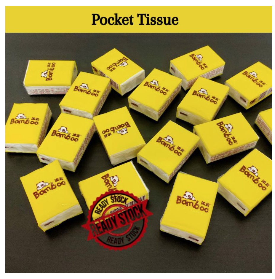 Bagi pocket tissue! Haa berguna jeee! Boleh terus masukkan dalam handbag or standby dalam kereta. Any brand of pocket tissue pun okay.Shopee link :  https://shp.ee/rpbir4p&nbsp;