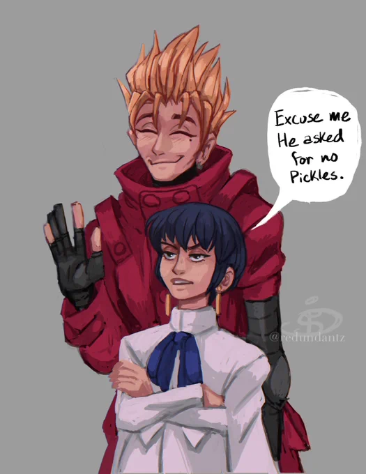 This isnt even romantic asfdgahaaassss ?(maybe ill draw another one later)
#trigun 