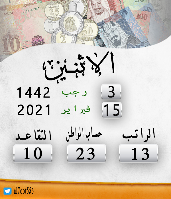 Ù…ÙˆØ§Ø¹ÙŠØ¯ ØµØ±Ù Ø§Ù„Ø±ÙˆØ§ØªØ¨ Al7oot556 Twitter