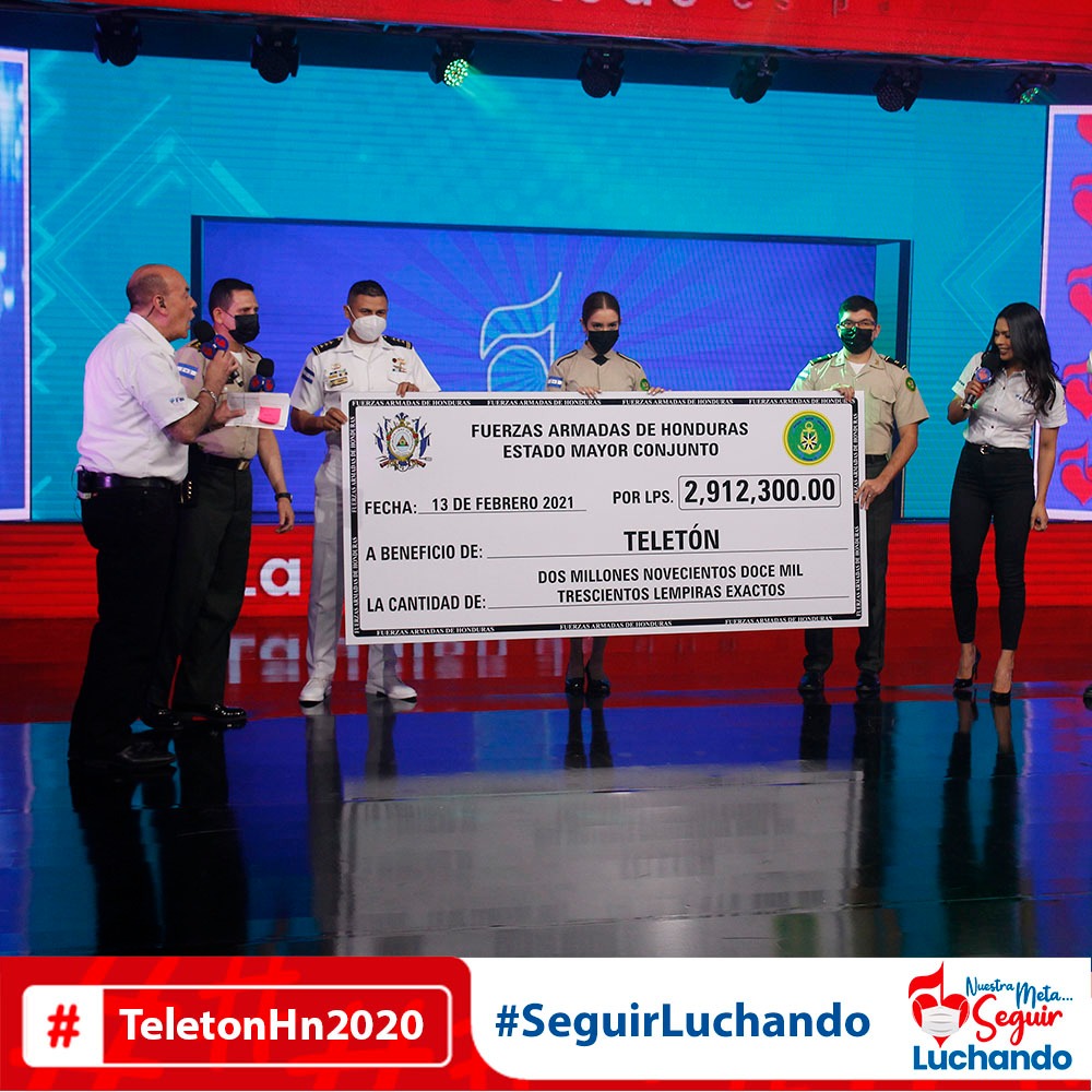 Teleton_Hn's tweet photo. Las fuerzas Armadas de Honduras se hicieron presente con su donativo, agradecemos el apoyo #TeletonHn2020 #NuestraMeta #SeguirLuchando https://t.co/y9ucrMgK3i