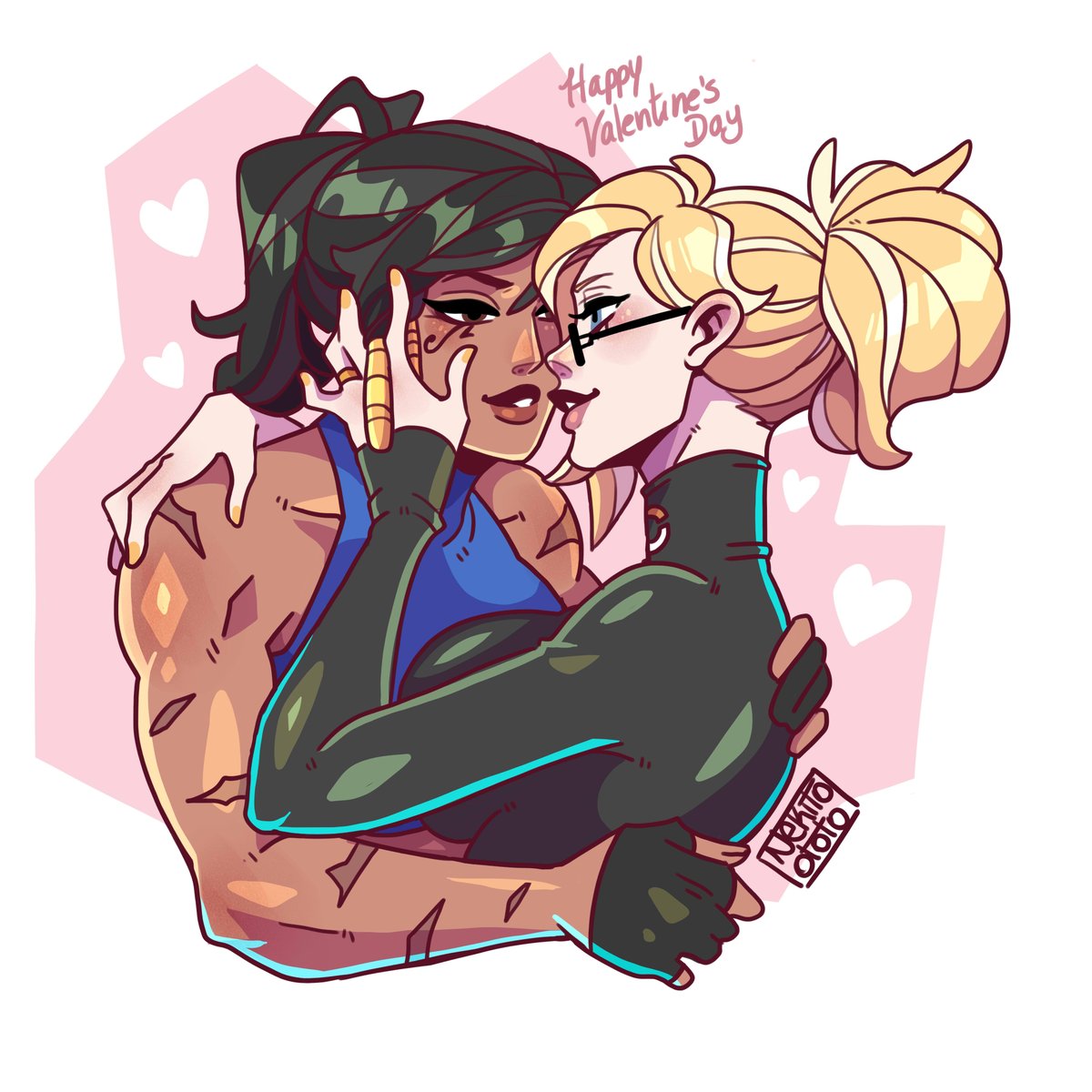 #HappyValentinesDay2021 🥺💐 #Pharmercy #Pharah #Mercy #Overwatchfanart