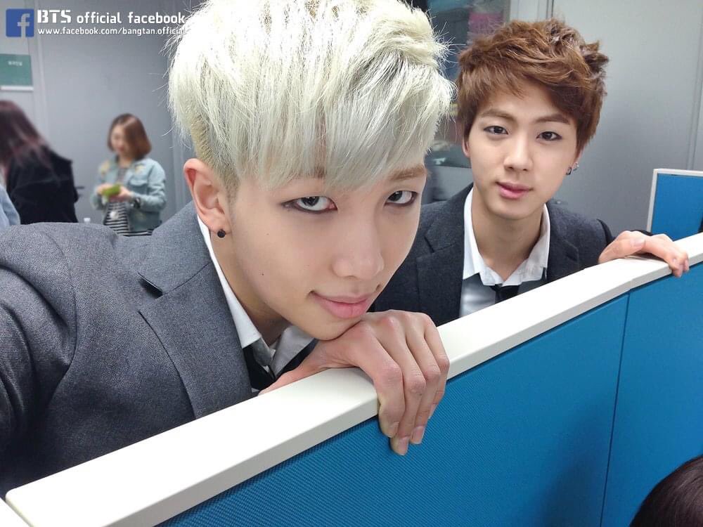 since i couldn’t sleep last night, i went through all of bangtan’s photo album on fb and here’s all the namjin i got; a thread