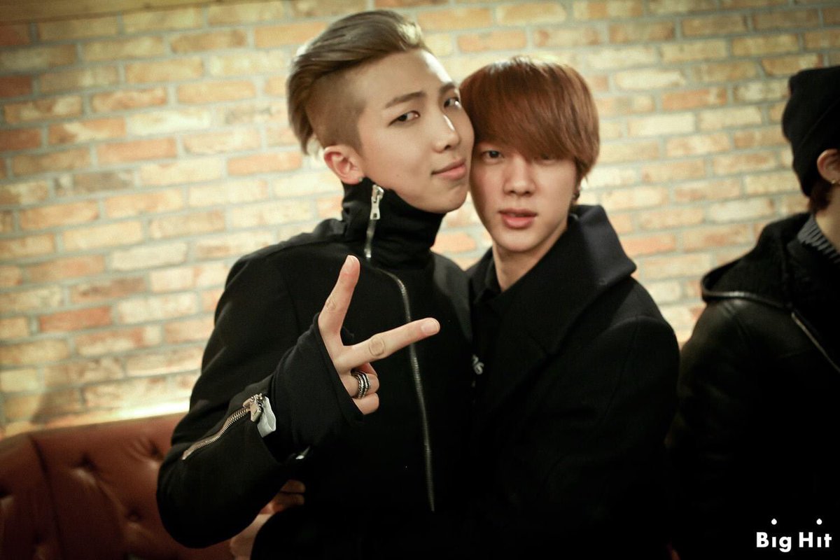 since i couldn’t sleep last night, i went through all of bangtan’s photo album on fb and here’s all the namjin i got; a thread