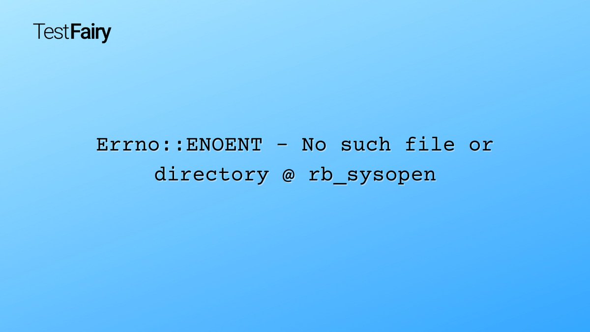 Have you noticed an unusual bug during iOS build described as Errno::ENOENT - No such file or directoty @rb_sysopen while developing on TestFairy Flutter Plugin? Here's the fix.

testfairy.com/blog/errnoenoe…

#Flutter #DEVCommunity #mobiledevs #mobileapp #flutterdev #appdevelopment