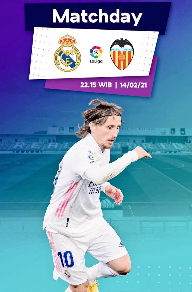 LaLiga Jornada 23

Real Madrid VS Valencia
Minggu, 14 Februari 2021
Kick Off 22:15 WIB
Stadion Alfredo Di Stefano

#HalaMadrid