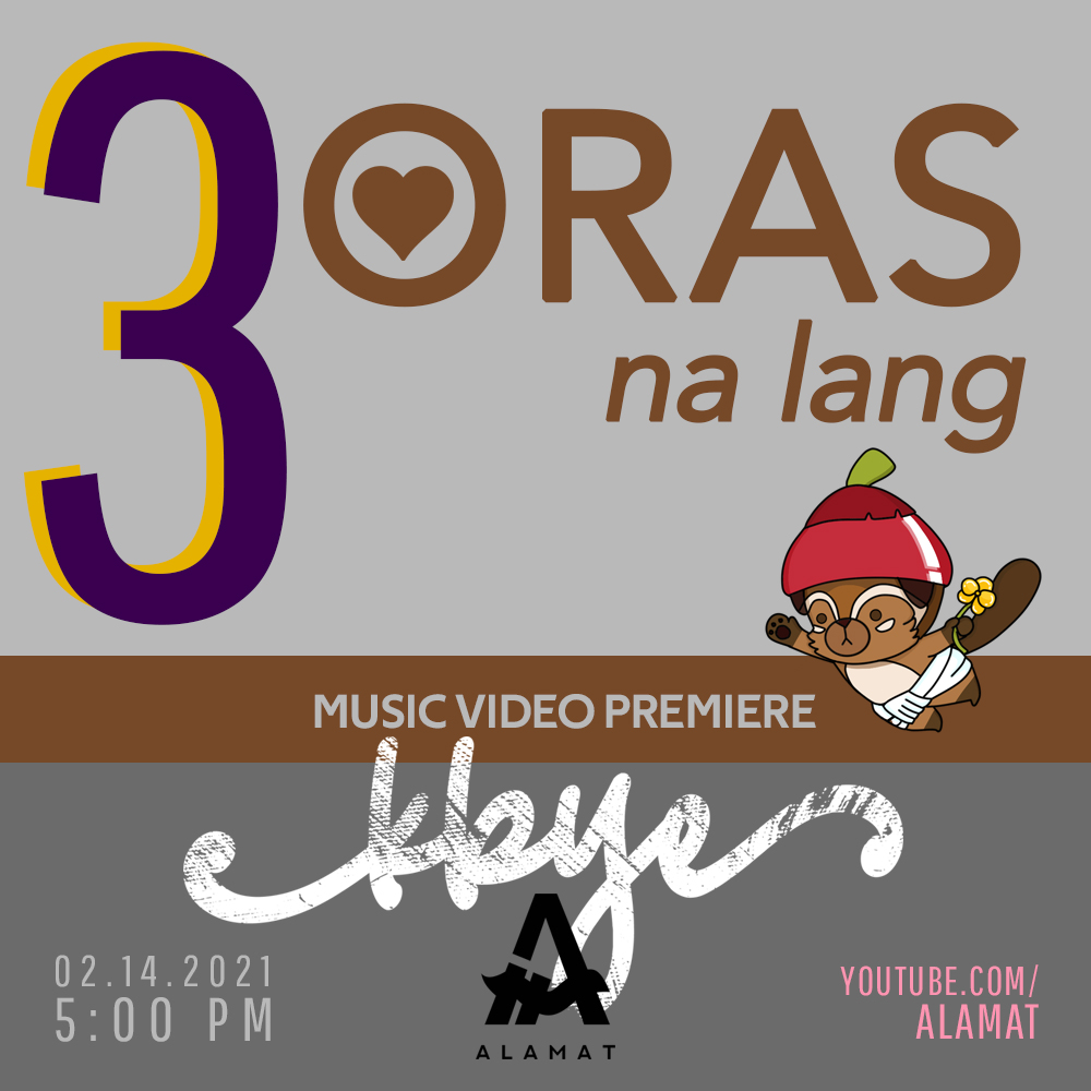 TATLONG ORAS na lang bago ang music video premiere ng ‘kbye,’ ang debut single Alamat! Panoorin mamayang 5:00 PM dito: youtu.be/I7vPP-yIhY0 🤎🇵🇭

Ngunit bago iyon, saluhan ninyo mamayang 4:00 PM ang Alamat sa isang Facebook Live session.