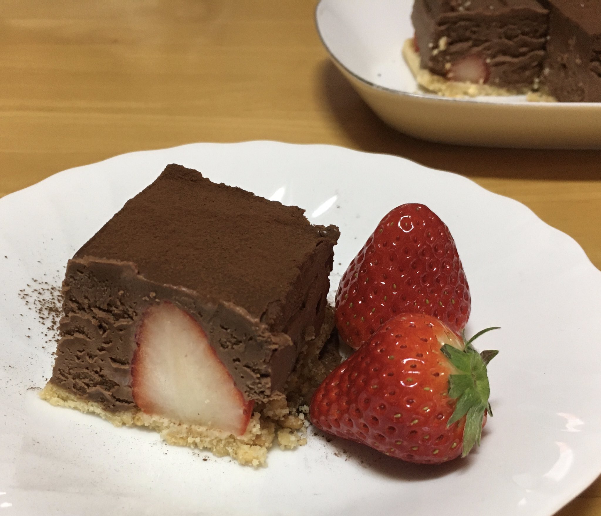 Ja全農岐阜 バレンタインなので 生チョコチーズケーキin美濃娘 を作ってみました 濃厚なチョコに甘酸っぱく食感が良い 美濃娘 がアクセントになって合う 岐阜いちご T Co Oxquvy070b Twitter