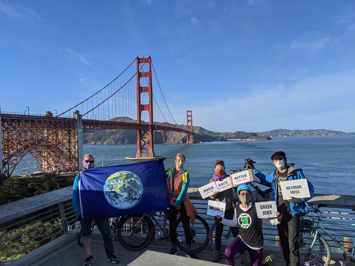 xrsfbay's tweet photo. Hey @JoeBiden @POTUS @Gina_McCarthy: We organized one of 100s of actions this week to tell you to #BuildBackFossilFree and stop ALL fossil fuel projects. We need you to invest in our communities, not 
more fracking, pipelines, and exports. #noDAPL #StopLine3 #StopFormosa #NoMVP https://t.co/M8AVFWpLlS