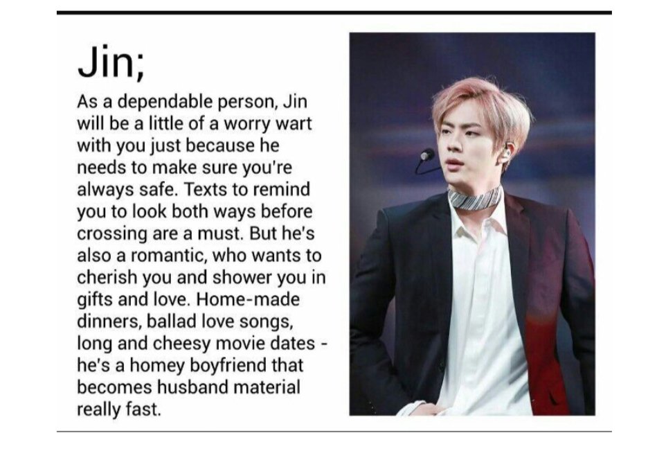 Jin as your valentine