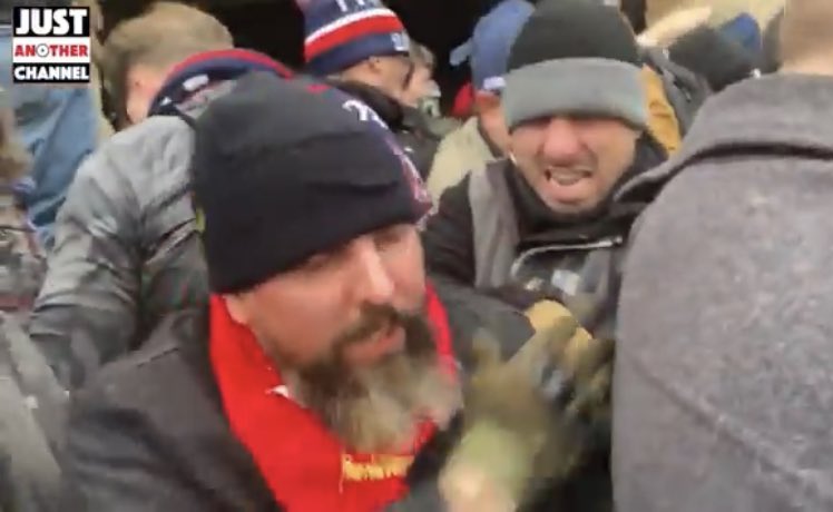 This guy with the red bandana says in the video this name is Brennan? Brendan? “from Buffalo” in the video.  #FromBuffalo 