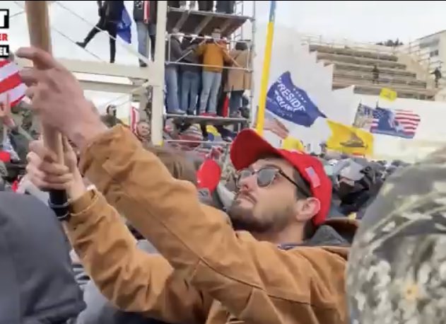 This guy with the red bandana says in the video this name is Brennan? Brendan? “from Buffalo” in the video.  #FromBuffalo 