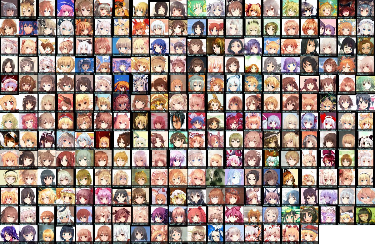 257 of the accounts in this network use anime pics, many of which bear artifacts suggesting that they (like the fact pics) were GAN-generated (note the vestigial head on  @Ceylan34886674 and the distortion/lack of nose and mouth on  @KarakulahVedia).