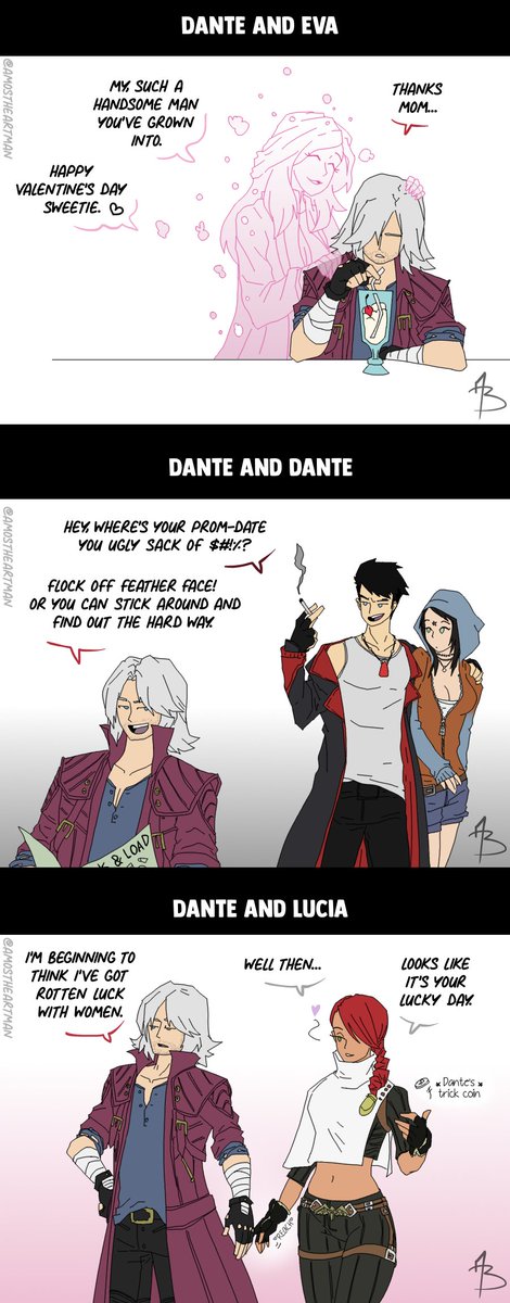 ❤Dante lookin' for love on Valentines day❤ #DMC5 #DMC4 #DMC3 #DMC2 #DMC #DevilMayCry #DMC5SE #Dante #Vergil #Nero #Lady #Trish #Nico #Patty #Donte #Lucia #Shipping? #Capcom #valintinesday #gaming #comic #fanart #AmostheArtman #HappyValentinesDay2021