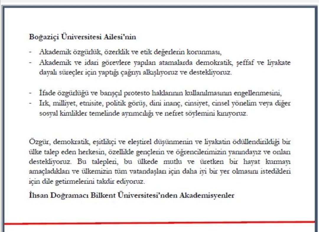 #Bilkent'li akademisyenlerden #Boğaziçi desteği: