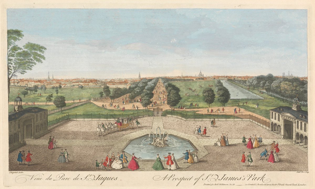 OldLondonNow (@oldlondonnow) on Twitter photo A view of St James Park #London centred on The Mall from the forecourt of Buckingham House.
(1747 N Parr <a href="/YaleBritishArt/">YaleBritishArt</a> )
Buckingham House purchased for £28,000 1762 by George III. In the 1820s George IV had John Nash build Buckingham Palace in Bath stone on the site. A view of St James Park #London centred on The Mall from the forecourt of Buckingham House.
(1747 N Parr <a href="/YaleBritishArt/">YaleBritishArt</a> )
Buckingham House purchased for £28,000 1762 by George III. In the 1820s George IV had John Nash build Buckingham Palace in Bath stone on the site.