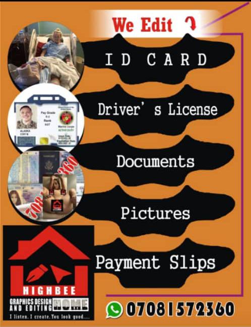 HighbeeGraphics's tweet image. We deals in all kinds of editing
Legit and Fast 💥

Kindly Retweet 💯💯

#BuhariMustGo #ValentinesDay 
#mrmacaroni #EndSARS #BuhariMustGo #EndBadGovernanceInNigeria #EndPoliceBrutalityinNigeria #FreeTheProtesters