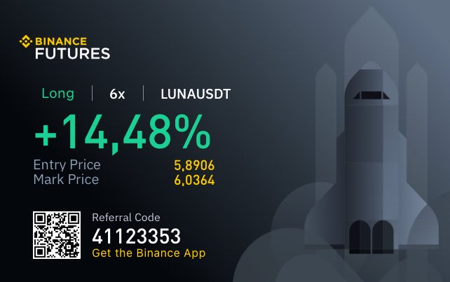 Cryptoherooo's tweet photo. Once again, thank you $LUNA https://t.co/2i9KeXjZMm