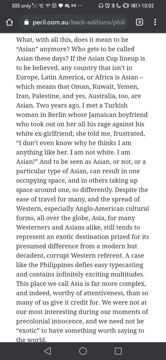 Know by virtue of being from South East, I'm still 'not model minority' to other Asians. Capitalist white Asians think our 'poor schools' make us IQ inferior = exempt us from high pay. Filipinos are 'too Spanish, Islander, Black' We are culturally everything & nothing At Once