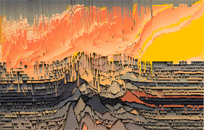 lifchu1's tweet image. Ship and sunset 船と夕焼け
#PCD2021 #glitchart #pixelart #generative