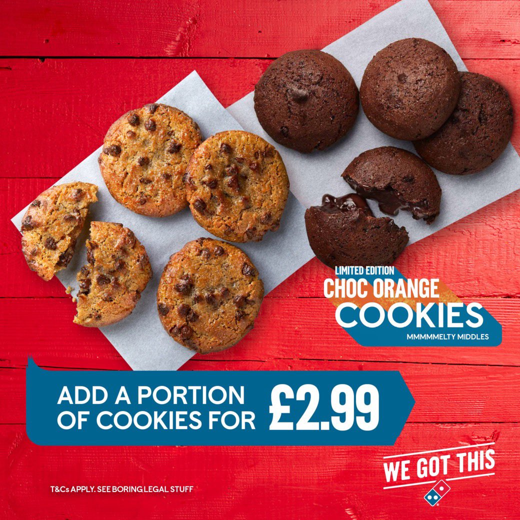 Dominos_Bham's tweet image. 🥰 Love is in the air... and it smells like pizza. Get cosy with our Date Night Deal. And why not go the extra mile and add a portion of cookies for just £2.99? 🍪 Order now at dominos.co.uk

*Terms apply. Part stores. Ends today.

#Birmingham #Solihull #ValentinesDay