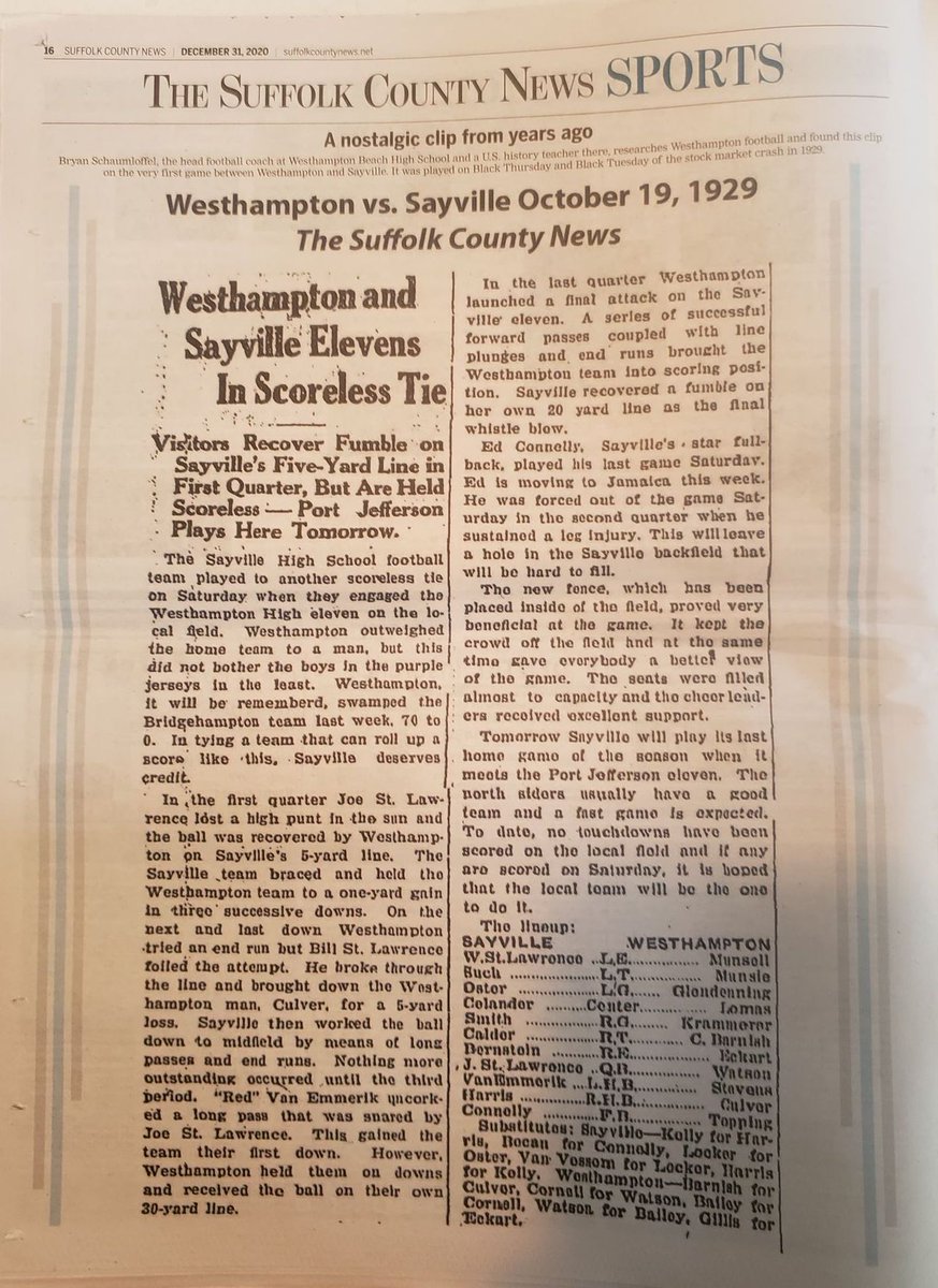 The first game played between both schools in 1929 just days before the Stock Market Crash and Great Depression. There is evidence of both teams playing football in late 1800s and early 1900s but 1929 is considered for both schools the official start of both programs.