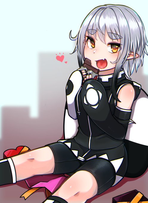 モノクロちゃん バレンタインのお絵です 