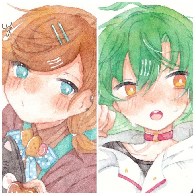 まつ毛に色が乗ったイラストよく見るから流行りなのかとやってみたんだけどどう 四片のイラスト