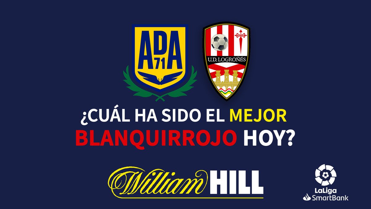 UDLogrones's tweet image. Finalizada la jornada 25, ¿quién ha sido el mejor jugador blanquirrojo de hoy? @WilliamHillES 

#AlcorcónLogroñés #LaLigaSmartBank