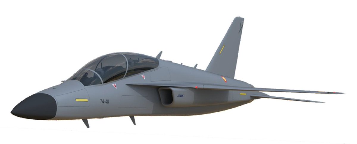AviacionMilEsp's tweet photo. En el capítulo de los entrenadores @AirbusDefence apuesta por su #AFJT para sustituir a los #F5 del #Ala23 y equipar a la @patrullaguila.
¿Seremos capaces de volver a producir en #España al heredero de los #Saeta y #C101?
¿Se unirán @Armee_de_lair y @Team_Luftwaffe ? https://t.co/XhhIUHylbY