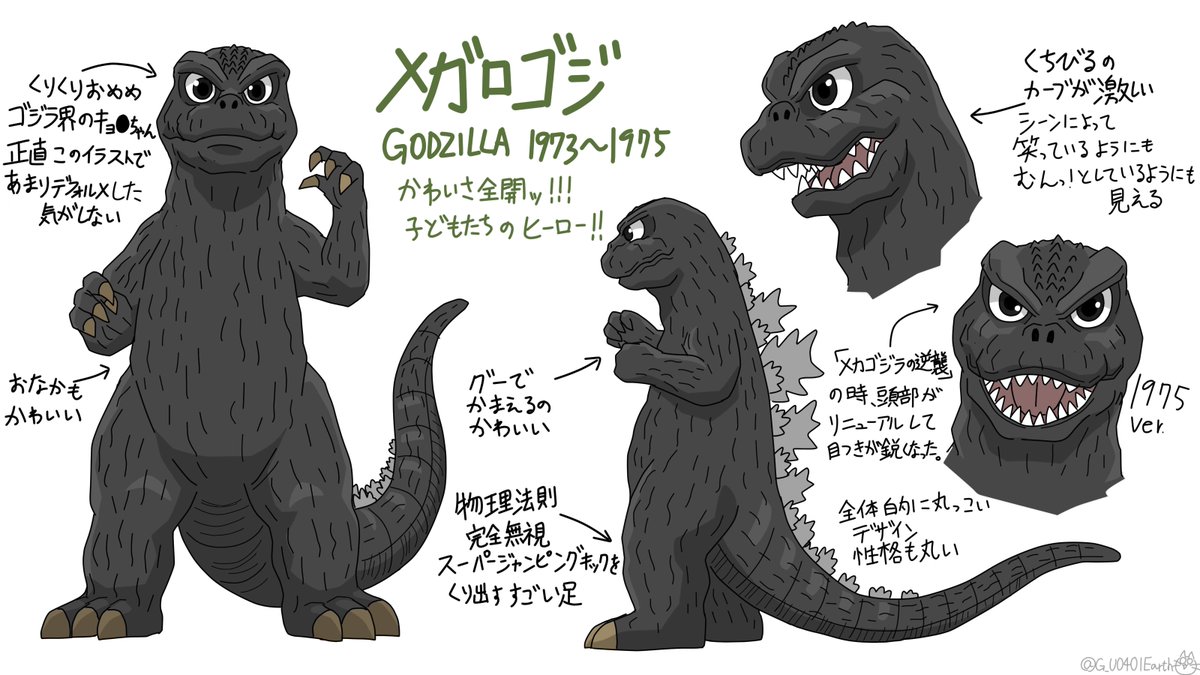 メガロゴジの
デフォルメイラスト練習
#ゴジラ #Godzilla 