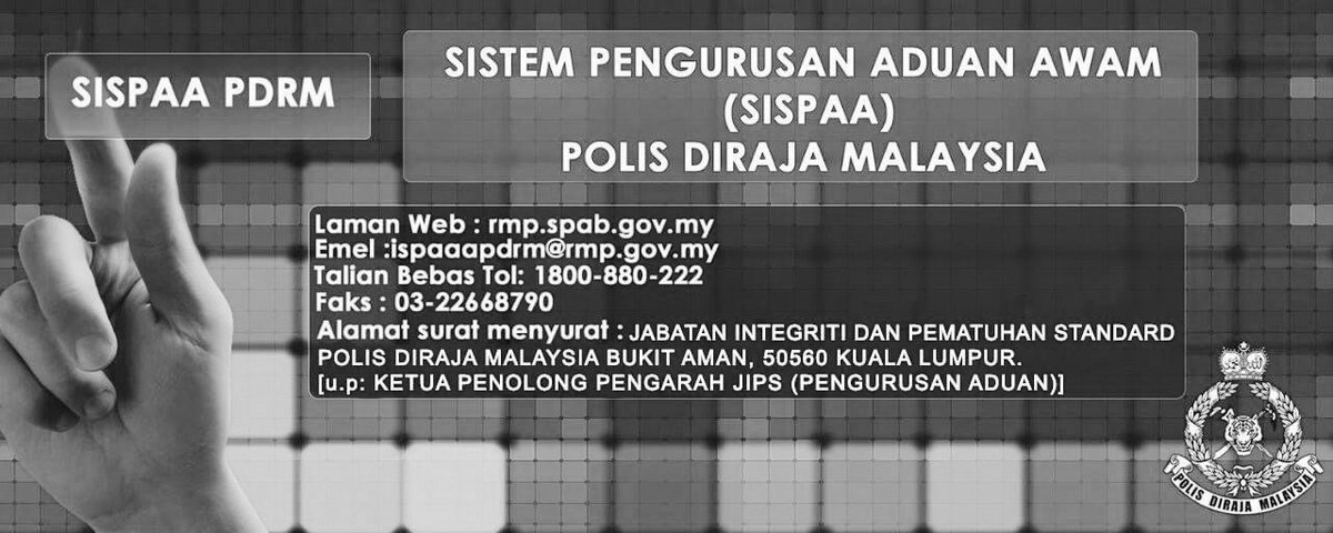 I S On Twitter Kalau Ada Anggota Pdrm Salah Guna Kuasa Salah Laku Dsb Boleh Laporkan Di Jabatan Integriti Dan Pematuhan Standard Jips Ini Khas Untuk Pdrm Atau Sesijenayahbersamais Https T Co Zy3prqy6mg