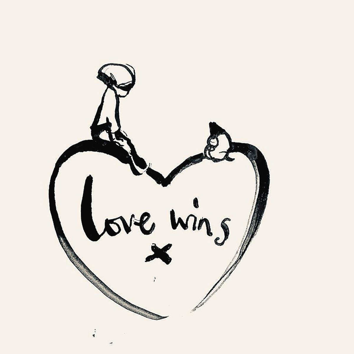 lee_anneelliott's tweet photo. Love wins on #valentinesday2021 and everyday (courtesy of @charliemackesy) https://t.co/QWkvUsvWGn