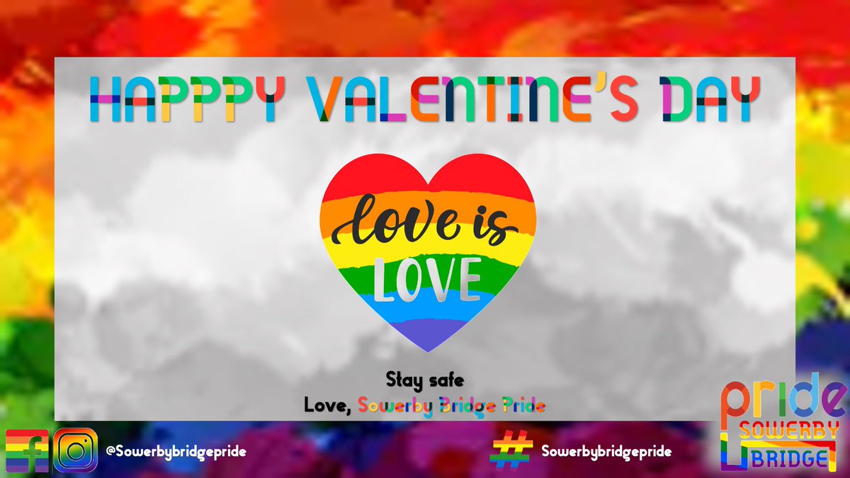 Happy Valentine’s Day 🏳️‍🌈 facebook.com/43927840691126… #SowerbyBridgePride #LoveIsLove #HappyValentinesDay #ValentinesDay2021 #ValentinesDay #gay #lesbian #bisexaual #pansexaual #asexual #transgender #nonbianary #pride