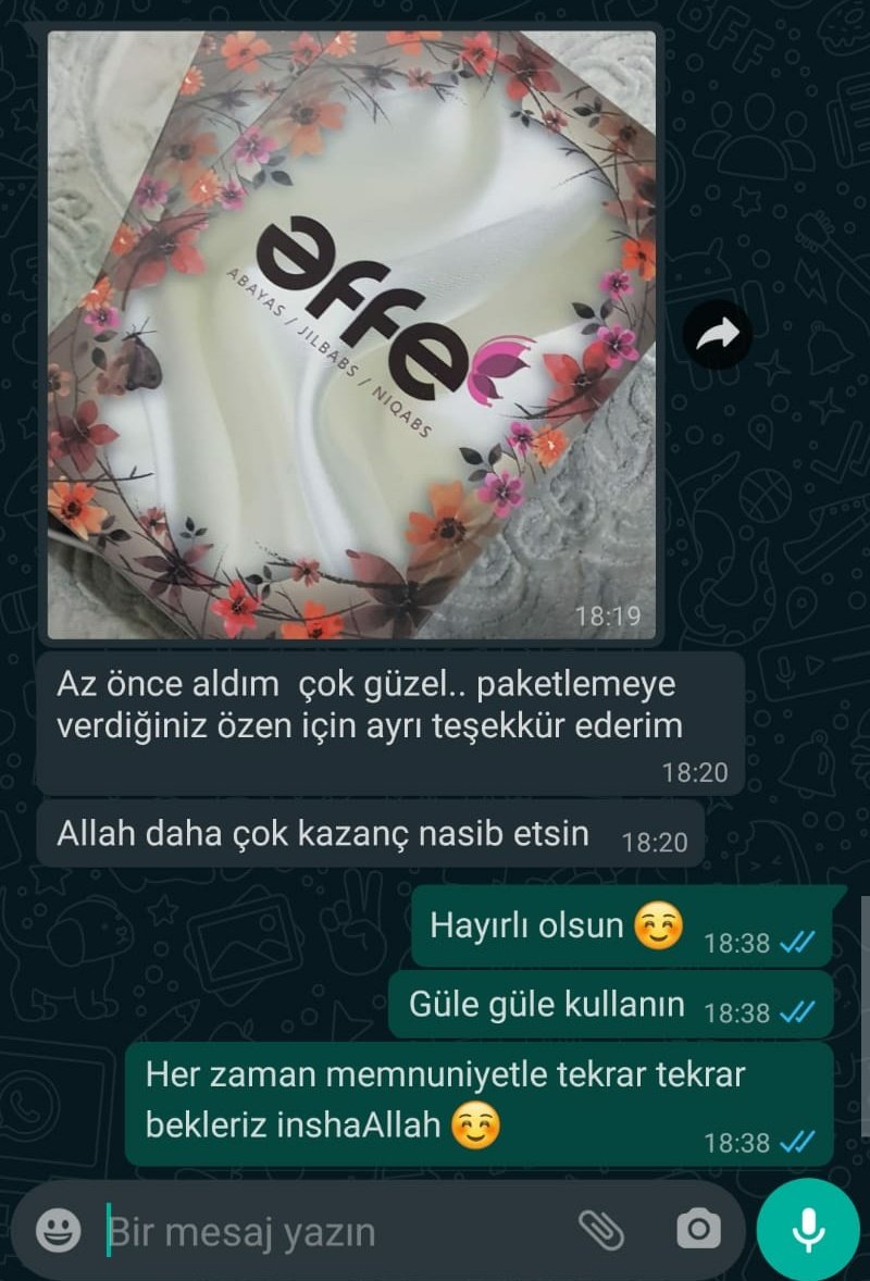 affetextile's tweet photo. Bizi bu güzelliklere ulaştıran Rabbimize Şükürler olsun 😊
.
Dalga Dalga yayılan Mutluluk 💗💗 AFFE 💗💗
.
#affe #affeniqab #affetextile #niqab #hijab #peçe #pece #esarp #çarşaf #cilbab #jilbab #memnuniyet #musterimemnuniyeti #elhamdulillah https://t.co/kj82U9QJUU