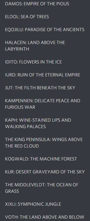 Are these compelling regions to choose from for character creation? #RPG