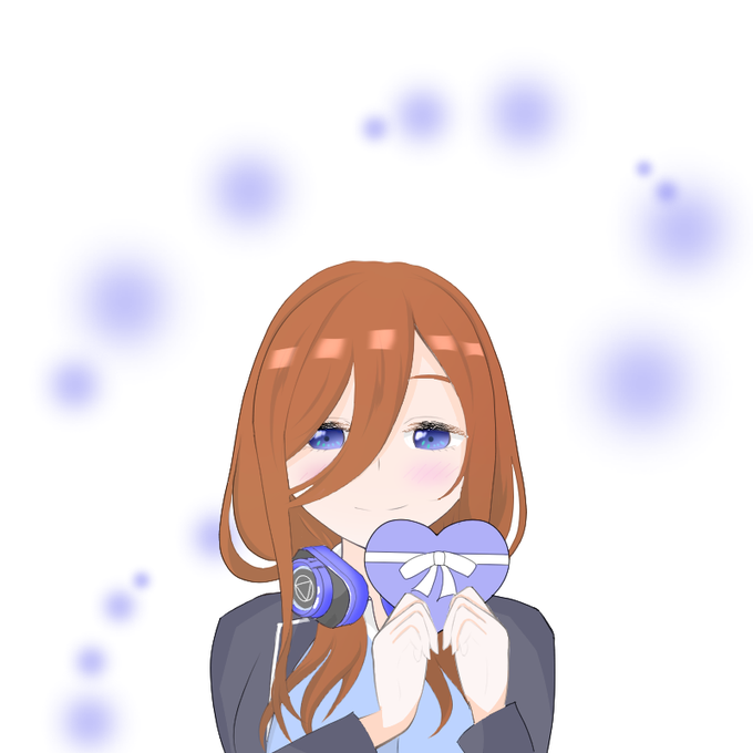 ぽけもわ～る。さんがTwitterに投稿した中野三玖(五等分の花嫁)のイラスト。