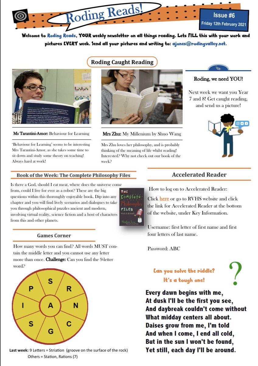 RodingValleyHS's tweet photo. #RodingReads has dropped! ๐ Check your mail ๐ฌ https://t.co/4xAJE8NeO9