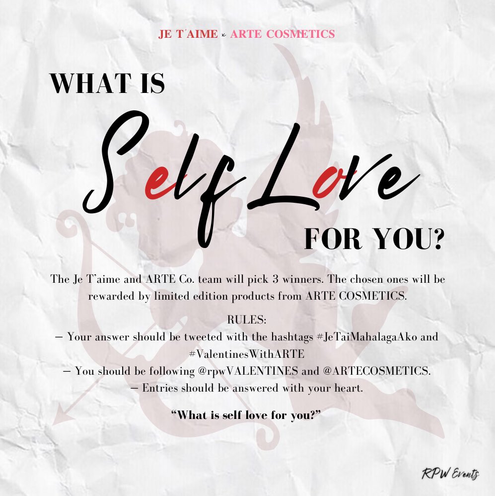 ⠀⠀⠀⠀⠀⠀⠀⠀ 
⠀⠀⠀⠀⠀⠀⠀⠀ 
⠀⠀⠀⠀⠀⠀⠀⠀ ♡︎ ；WHAT IS SELF LOVE FOR YOU?
⠀⠀⠀⠀⠀⠀— <a href="/RpwVALENTINES/">𝐉𝐄 𝐓'𝐀𝐈𝐌𝐄 ! ♡︎ D-DAY</a> x <a href="/ARTECOSMETICS/">ARTÉ CO.</a> 
⠀⠀⠀⠀⠀⠀⠀⠀
⠀⠀⠀⠀⠀⠀⠀⠀